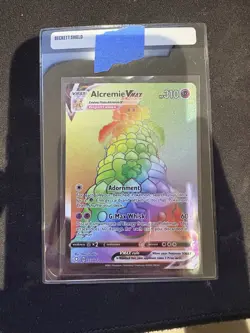 Pokemon Alcremie VMAX TCG Shining Fates Card 073/072 Rainbow Secret Rare - Image 1