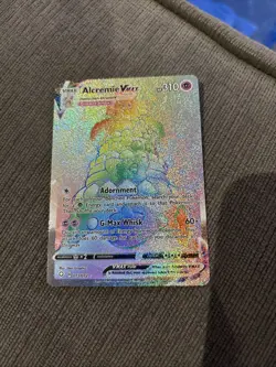 Pokemon Alcremie VMAX TCG Shining Fates Card 073/072 Rainbow Secret Rare - Image 1