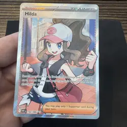 Hilda 164/086 Full Art Ultra Rare White Flare Holo Pokemon TCG Card NM Condition - Image 1