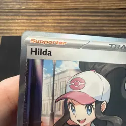 Hilda 164/086 Full Art Ultra Rare White Flare Holo Pokemon TCG Card NM Condition - Image 3