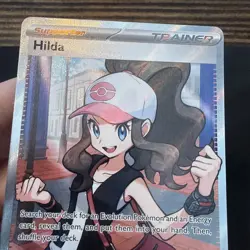 Hilda 164/086 Full Art Ultra Rare White Flare Holo Pokemon TCG Card NM Condition - Image 4