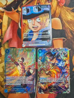 Sabo (004) (Alternate Art) OP13-004 Carrying On His Will Foil Card Lot - Image 1