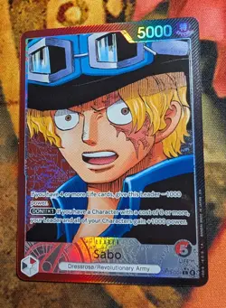 Sabo (004) (Alternate Art) OP13-004 Carrying On His Will Foil Card Lot - Image 2