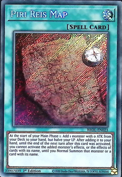 Piri Reis Map - BROL-EN023 - Secret Rare - 1st Edition YuGiOh TCG Card - Image 1