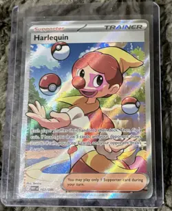 Pokemon TCG Harlequin 163/086 Full Art Ultra Rare Holo Card Sv: White Flare, NM - Image 1