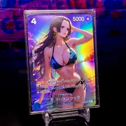 Boa Hancock Trading Card One Piece Custom TCG Flash Holo Foil Anime Waifu ACG - Image 2