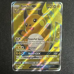 Pokemon TCG Raichu GX Black Star Promo SM90 Holo Card NM - Image 1