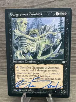 Ice Age ** Gangrenous Zombies (Signed) ** (Brian Snoddy) Mtg - Image 1