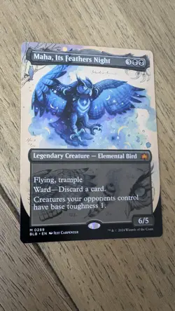 Maha, Its Feathers Night (Borderless) Bloomburrow Regular - Image 1