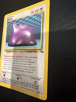 Pokemon 1999 Ditto 18/62 Fossil Non-Holo LP - Image 2