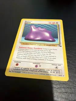 Pokemon 1999 Ditto 18/62 Fossil Non-Holo LP - Image 4