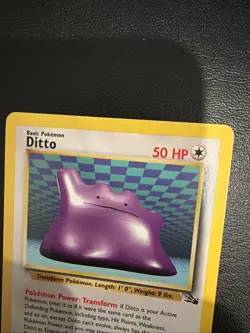 Pokemon 1999 Ditto 18/62 Fossil Non-Holo LP - Image 5