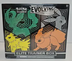 Pokemon TCG Evolving Skies Elite Trainer Box ETB Sealed Pokemon Leafeon Art - Image 1