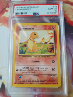 Pokemon TCG Base Set Unlimited Charmander #46 Common 1999 PSA 10 Gem Mint - Image 3