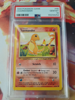Pokemon TCG Base Set Unlimited Charmander #46 Common 1999 PSA 10 Gem Mint - Image 5