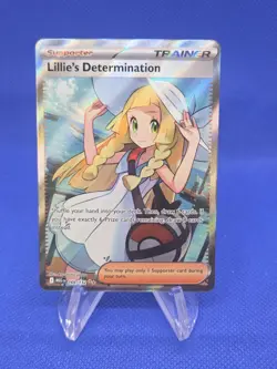 Pokemon Mega Evolution Lillie’s Determination 169/132 Full Art Trainer NM - Image 1
