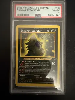 2002 Pokemon Shining Tyranitar #113 Neo Destiny PSA - Image 1