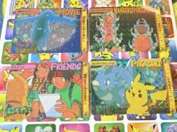Pokemon Vintage Pocket Monsters Vending HOLO Prism (4x) Stickers 1998 Nintendo - Image 2
