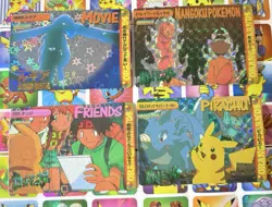 Pokemon Vintage Pocket Monsters Vending HOLO Prism (4x) Stickers 1998 Nintendo - Image 4