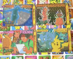 Pokemon Vintage Pocket Monsters Vending HOLO Prism (4x) Stickers 1998 Nintendo - Image 5