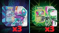2025 NEW & FACTORY SEALED Pokemon Paradox Clash 6 Tin Case, MINT-NM - Image 1