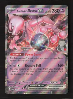 Team Rocket's Mewtwo ex Holo SV: Scarlet & Violet Promo Cards 205 NM Pokemon TCG - Image 1