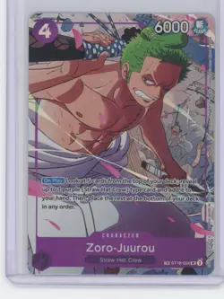 OP09 Zoro-Juurou Treasure Rare TR ST18-004 Full Art Holo One Piece CCG NM READ - Image 1