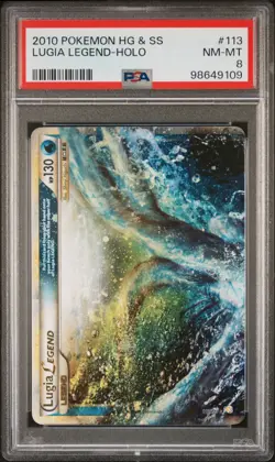 PSA 8 Lugia Legend Top Half 113/123 HG & SS Graded Pokemon Card - Image 1