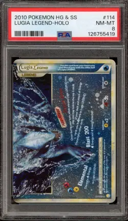 Pokemon Lugia Legend Bottom HeartGold & SoulSilver Holo Ultra Rare #114 PSA 8 - Image 1
