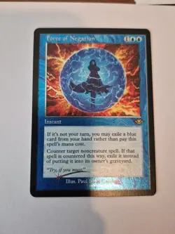 1x Force of Negation Retro Frame Foil Etched Modern Horizons MTG 9/40 NM x1 - Image 1