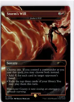 MTG Secret Lair Foil Storm's Will - Jeska's Will (Rainbow Foil) 1744 SLD R NM Sc - Image 1