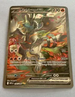 RESHIRAM EX WHITE FLARE HOLO SPECIAL ILLUSTRATION RARE #166/086 POKEMON MINTY !! - Image 2