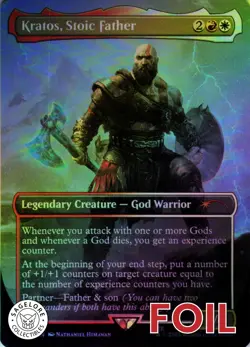 MTG Kratos, Stoic Father (2213) | NM Foil | Secret Lair God of War {SLD} - Image 1