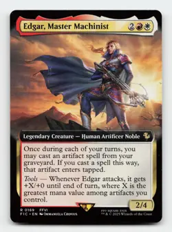 Edgar, Master Machinist Extended Art FINAL FANTASY Magic The Gathering Card - Image 1