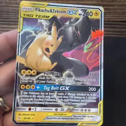Pokemon Pikachu & Zekrom GX TAG TEAM Card 33/181 Team Up English - Image 1