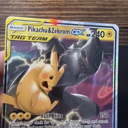 Pokemon Pikachu & Zekrom GX TAG TEAM Card 33/181 Team Up English - Image 4