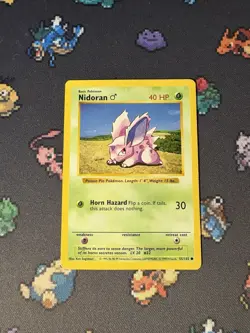 Pokemon Cards Nidoran 55/102 Base Set SHADOWLESS WOTC - (LP) #2 - Image 1