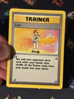 Pokemon Cards Lass 75/102 Rare Base Set UNLIMITED WOTC - (NM) - Image 2