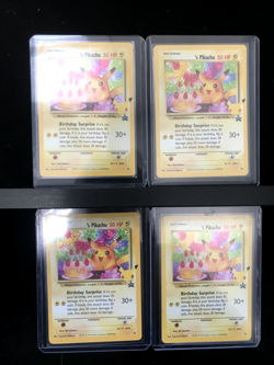 Birthday Pikachu 25th anniversary Holo 24 Celebrations Pokemon 2021 MINT X 4 - Image 1