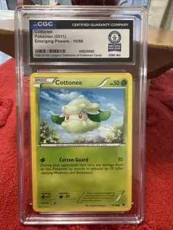 1/1 Guinness World Record Pokemon TCG Cottonee CGC - Image 1
