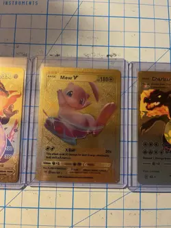 Pokemon Textured Gold Foil Fan Art Pokemon (lot Of 3) - Image 3
