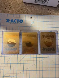 Pokemon Textured Gold Foil Fan Art Pokemon (lot Of 3) - Image 5