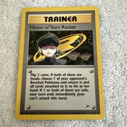 Minion of Team Rocket 113/132 Gym Heroes Non Holo Rare WOTC Pokemon 1st Edition - Image 1