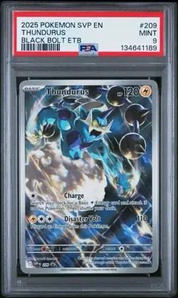 Thundurus 209 *PSA 9 MINT* 2025 Pokemon SVP EN Black Bolt ETB Black Star Promo - Image 2