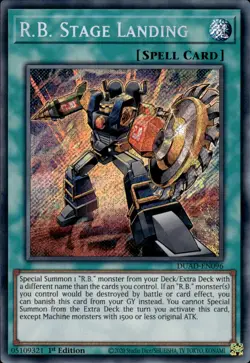 R.B. Stage Landing - Secret Rare 1st Edition DUAD-EN096 - NM - YuGiOh - Image 1