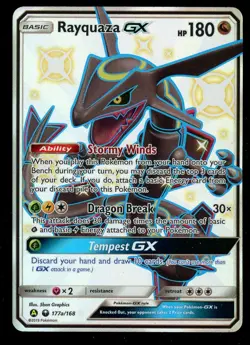Pokemon Shiny Rayquaza GX 177a/168 Hidden Fates Premium Collection Promo MP - Image 1