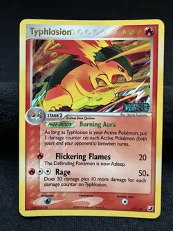 Stamped Typhlosion Holo Rare 17/115 Unseen Forces 2005 pokemon - Image 1