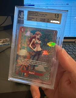 One Piece TCG OP01-016 Nami Alt Art SP Awaking of the New Era BGS 10 English - Image 1