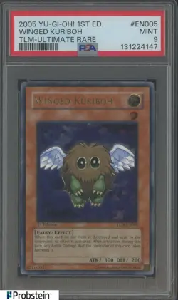 2005 Yu-Gi-Oh! 1st Edition TLM Ultimate Rare #EN005 Winged Kuriboh PSA 9 - Image 1
