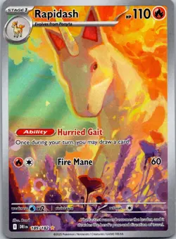 2025 Pokemon Rapidash 189/182 Sv10: Destined Rivals Holo - Image 1